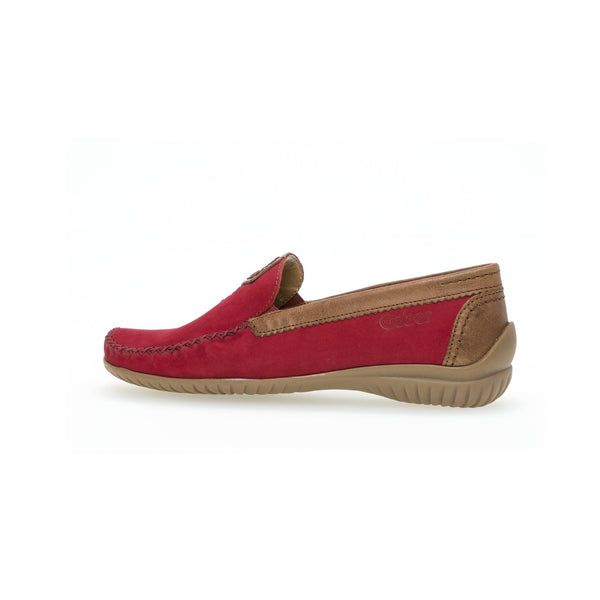 Gabor 46.090.48 California Ladies Red Leather Slip On Shoes-elevate your sole