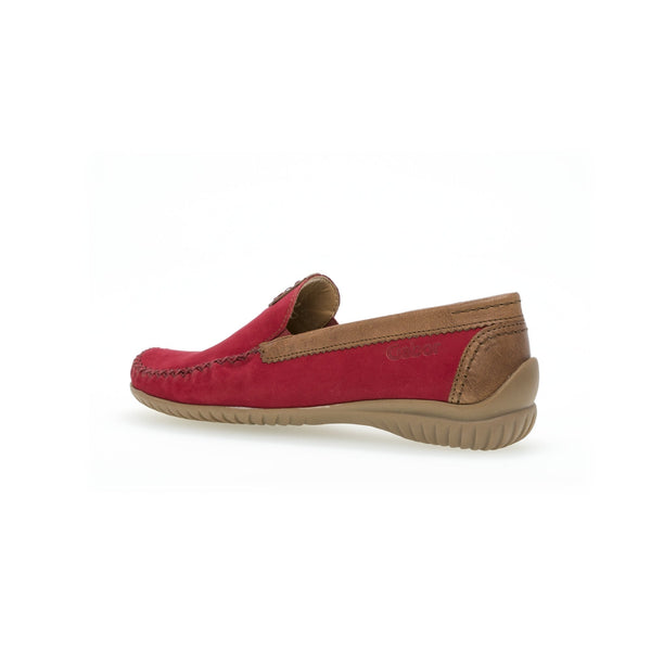 Gabor 46.090.48 California Ladies Red Leather Slip On Shoes-elevate your sole
