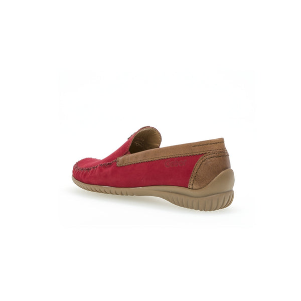 Gabor 46.090.48 California Ladies Red Leather Slip On Shoes-elevate your sole
