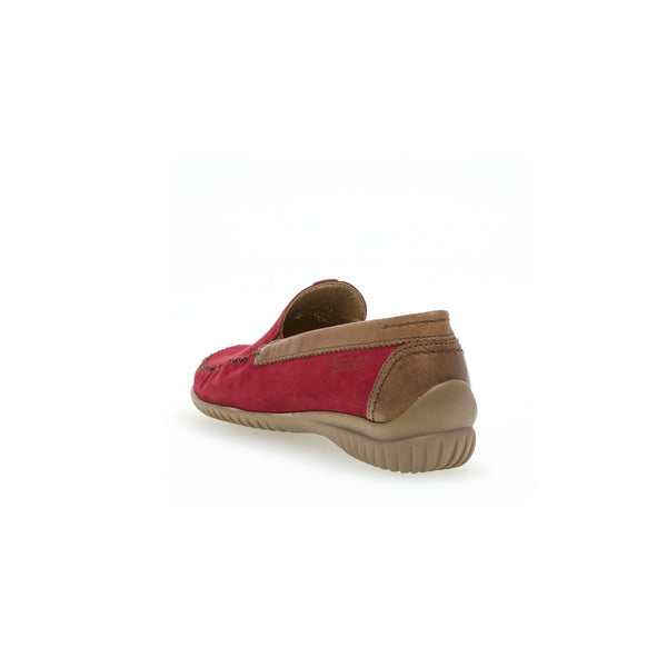 Gabor 46.090.48 California Ladies Red Leather Slip On Shoes-elevate your sole