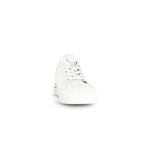 Gabor 46.395.62 Keystone Ladies White Leather Lace Up Trainers-elevate your sole