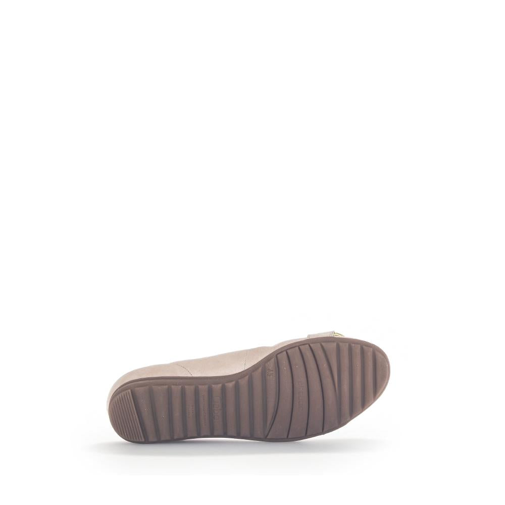 Gabor Sabia women's tan suede slip-on shoes with rubber sole, stylish and comfortable for everyday wear.