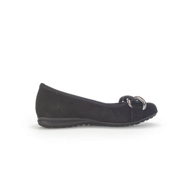 Gabor 42.625.47 Sabia Ladies Black Suede Slip On Shoes-elevate your sole