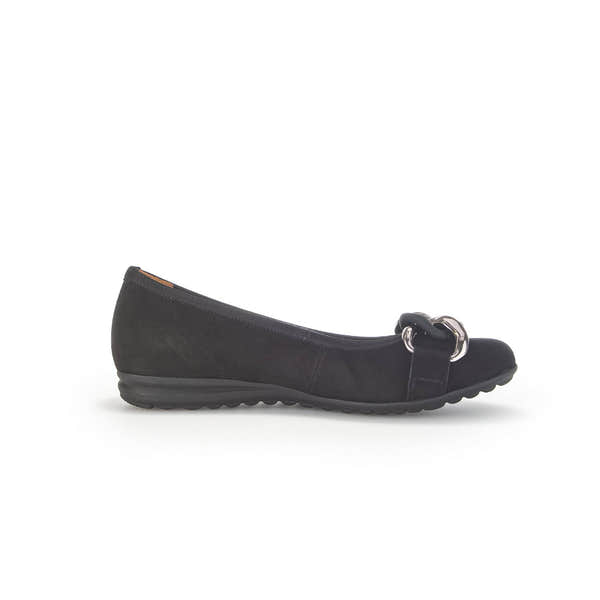 Gabor 42.625.47 Sabia Ladies Black Suede Slip On Shoes-elevate your sole