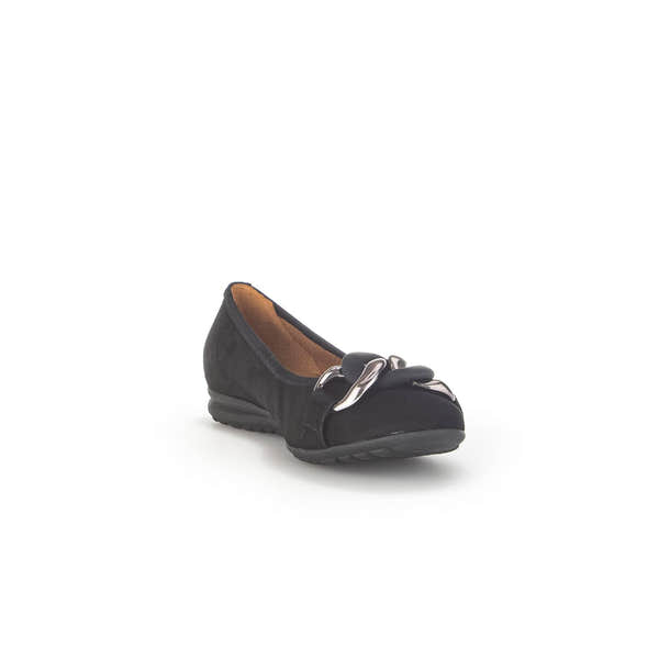 Gabor 42.625.47 Sabia Ladies Black Suede Slip On Shoes-elevate your sole