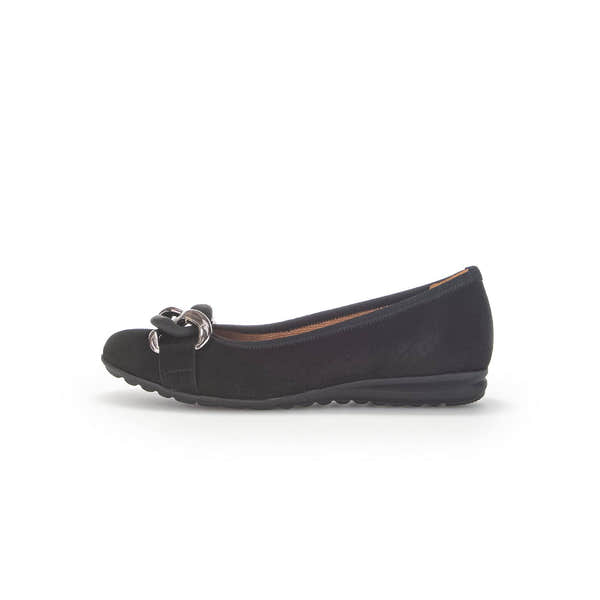 Gabor 42.625.47 Sabia Ladies Black Suede Slip On Shoes-elevate your sole