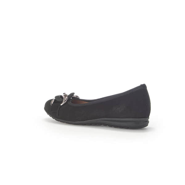 Gabor 42.625.47 Sabia Ladies Black Suede Slip On Shoes-elevate your sole