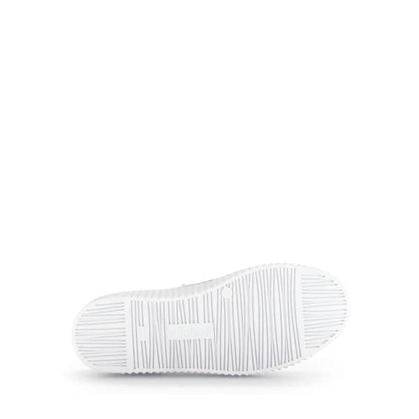 Gabor Wemo Ladies Multi Leather Zip & Lace Trainers with white sole, stylish design, and mixed leather upper.