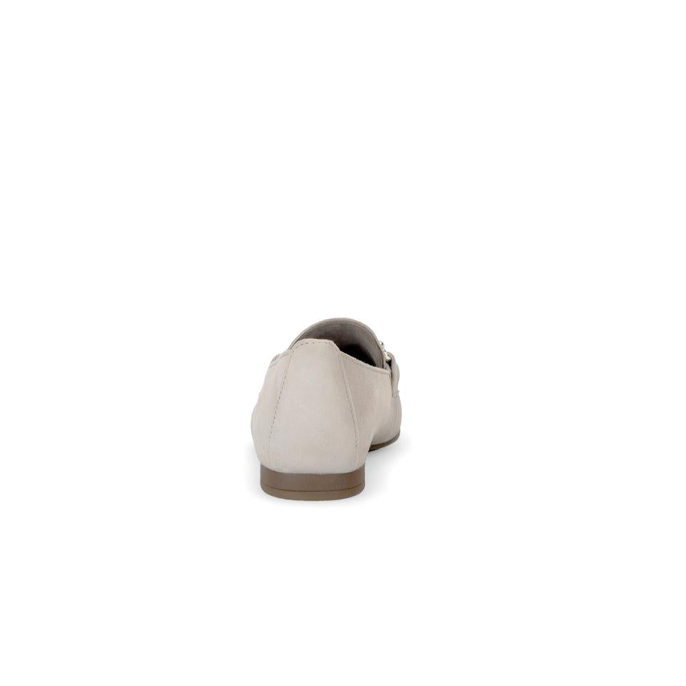 Gabor Ladies Tan Suede Slip-On Shoes, stylish and comfortable, with a sleek design and low heel.