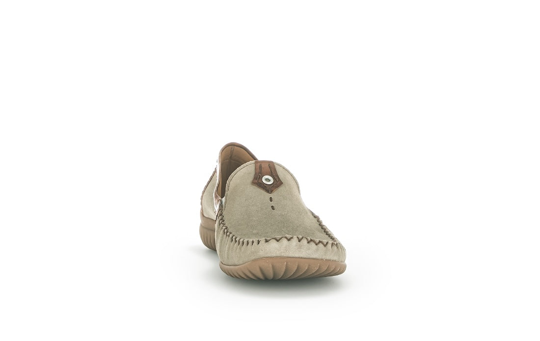 Gabor California Ladies Grey Suede Slip-On Shoes with comfortable design and casual style.