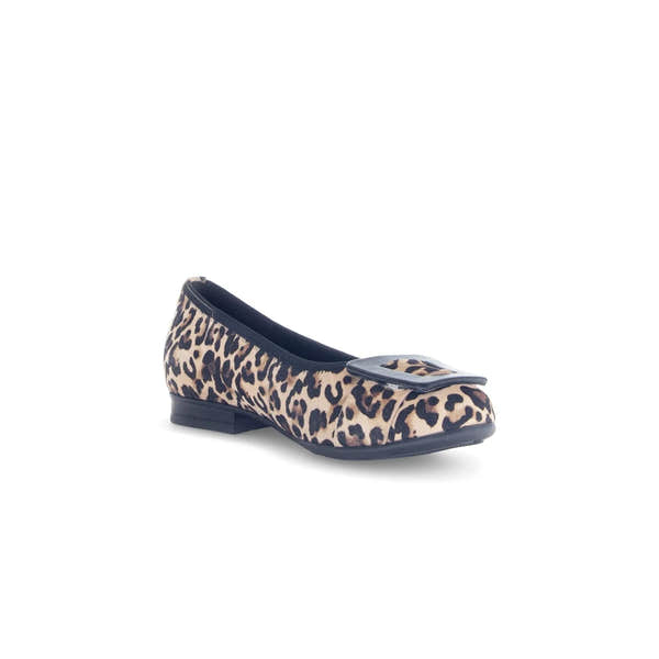 Gabor women's leopard print suede slip-on shoe with bow detail and low heel.
