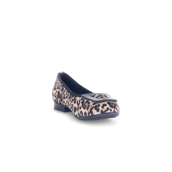 Gabor Paige women's slip-on shoes with leopard print suede and a decorative buckle, size 72.463.90.