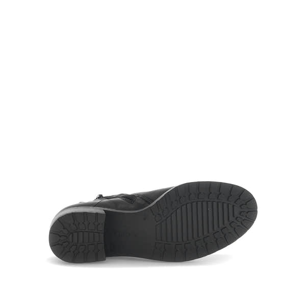 Gabor Jenna Ladies Black Soft Leather Side Zip Ankle Boots with textured rubber sole.