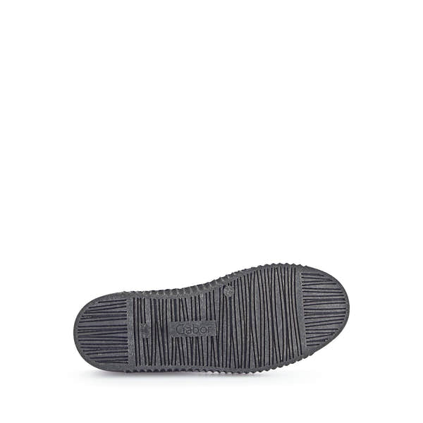 Gabor Lourdes Navy Velour Suede Pull-On Ankle Boots with textured rubber sole, designed for women.