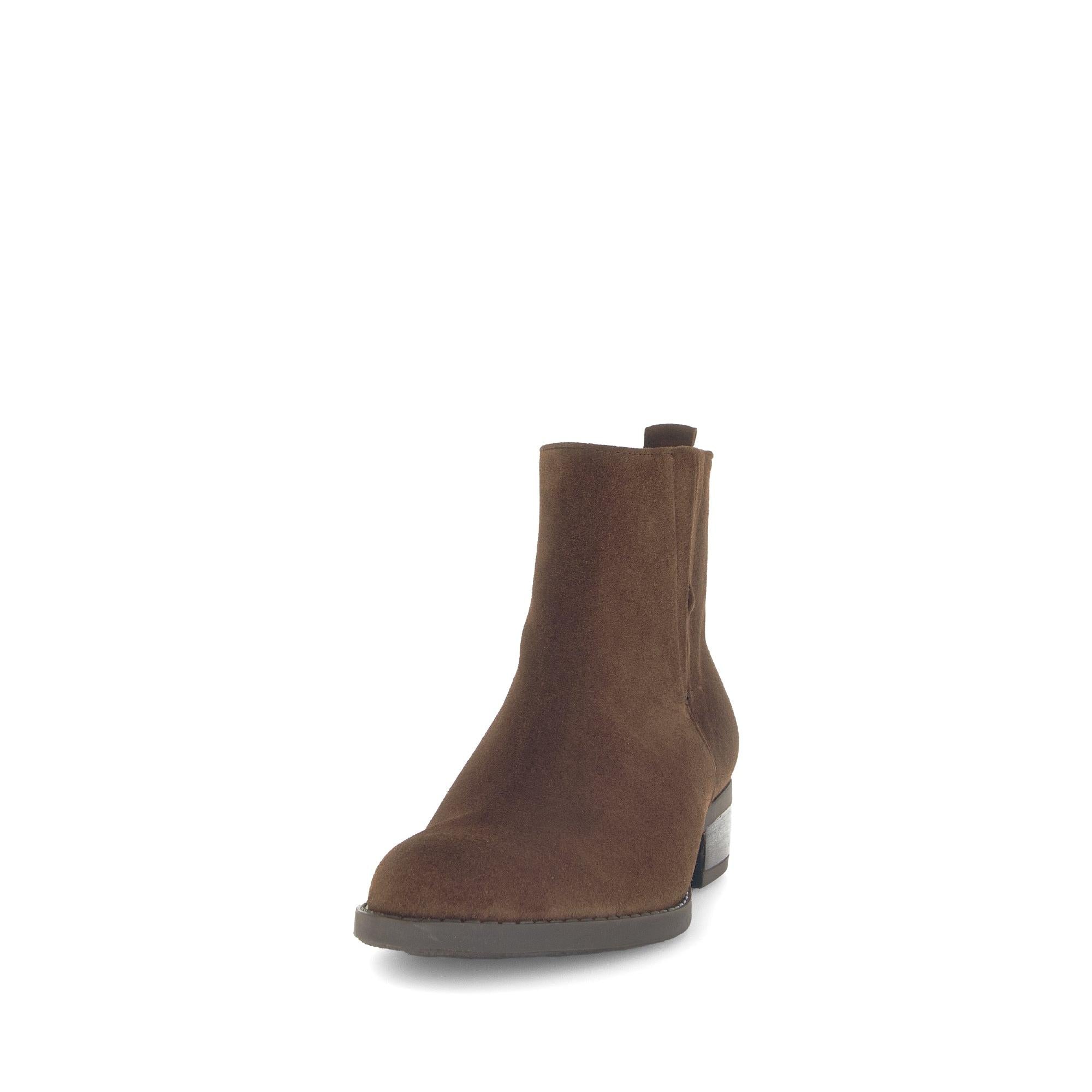 Gabor Gibside Ladies Ankle Boots, Chestnut Brown Suede, Side Zip, Stylish and comfortable footwear.