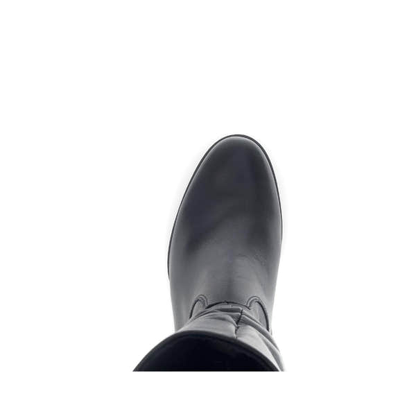 Gabor Olivetti Ladies Black Waxed Leather Side Zip Ankle Boots, pointed toe, ankle-height, stylish and versatile footwear.