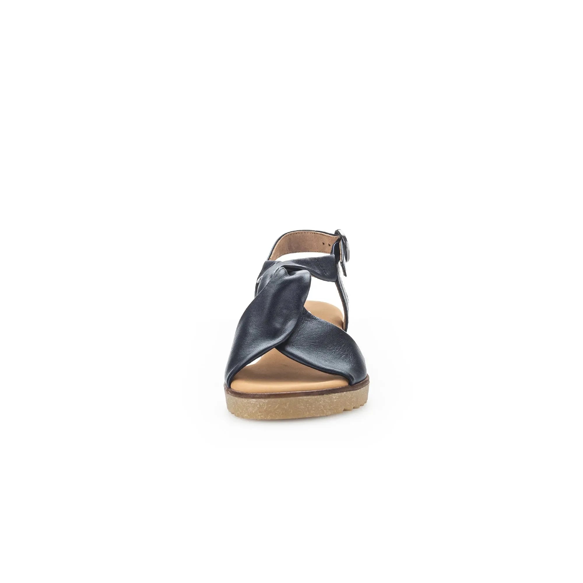 Gabor 82.751.26 women's Midnight Leather Buckle Sandals with ankle strap and chunky sole, stylish and comfortable footwear.