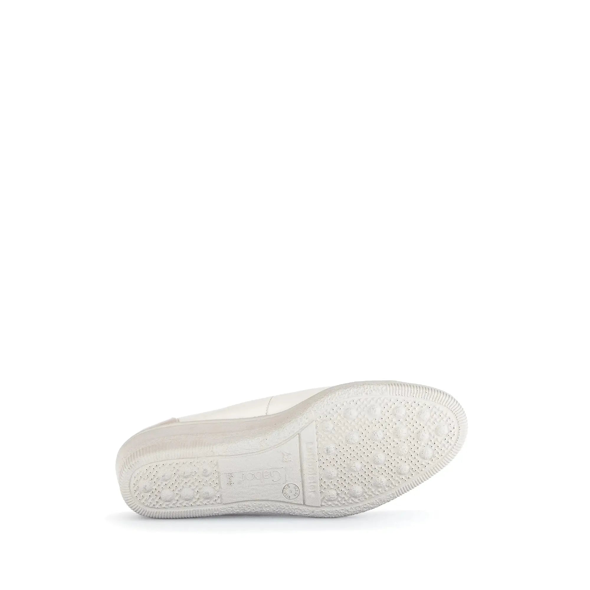 Gabor Petunia Ladies Ivory Leather Slip-On Shoes, comfortable casual footwear with a rubber sole, size 86.042.53.