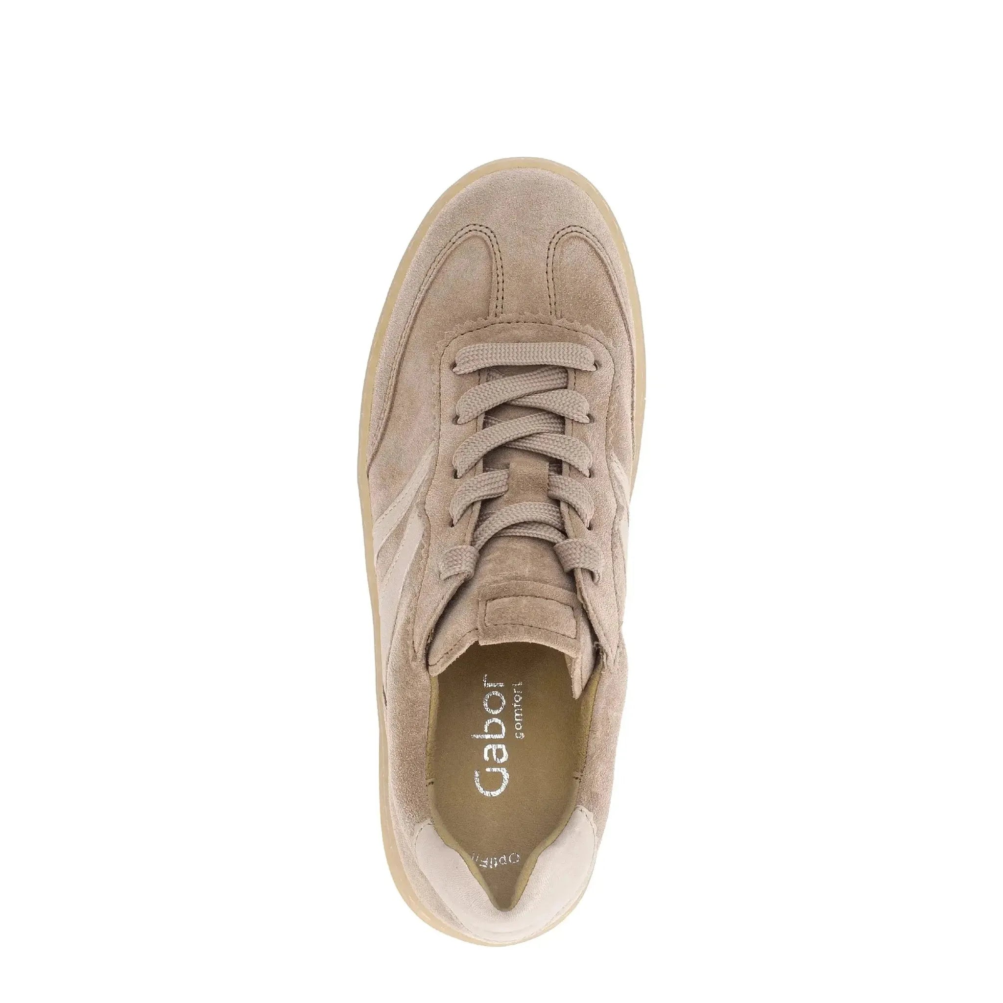 Gabor 86.475.43 Dahma women's clay suede lace-up trainers with chunky sole and stylish design.