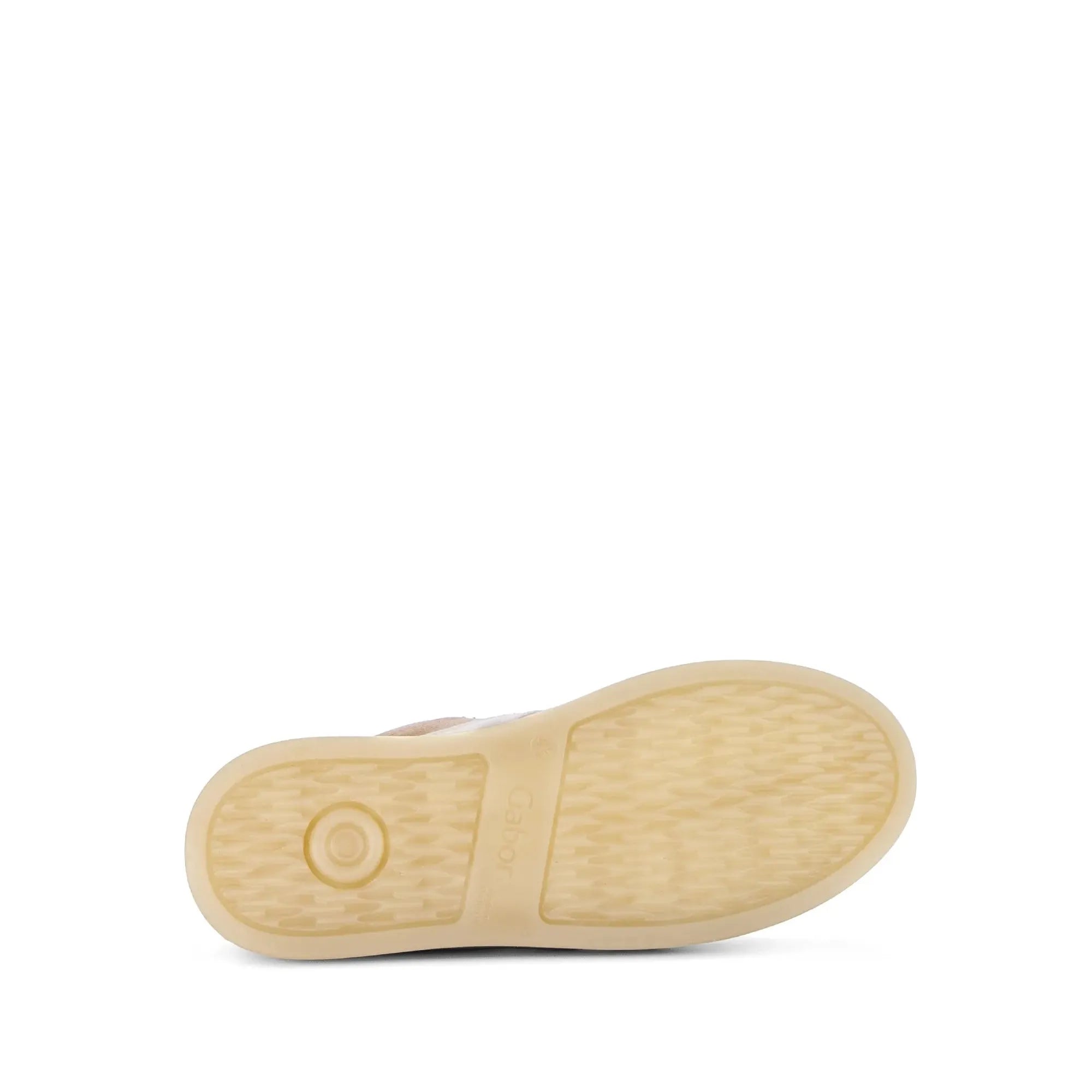 Gabor Ladies Clay Suede Lace-Up Trainers with textured rubber sole and stylish design.