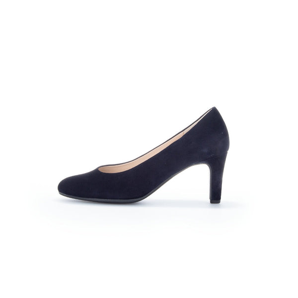 Gabor 91.410.16 Edina Ladies Navy Blue Suede Slip On Heels-elevate your sole