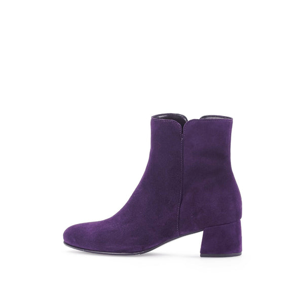 Gabor Abbey 55.680.13 Ladies Purple Suede Side Zip Ankle Boots-elevate your sole