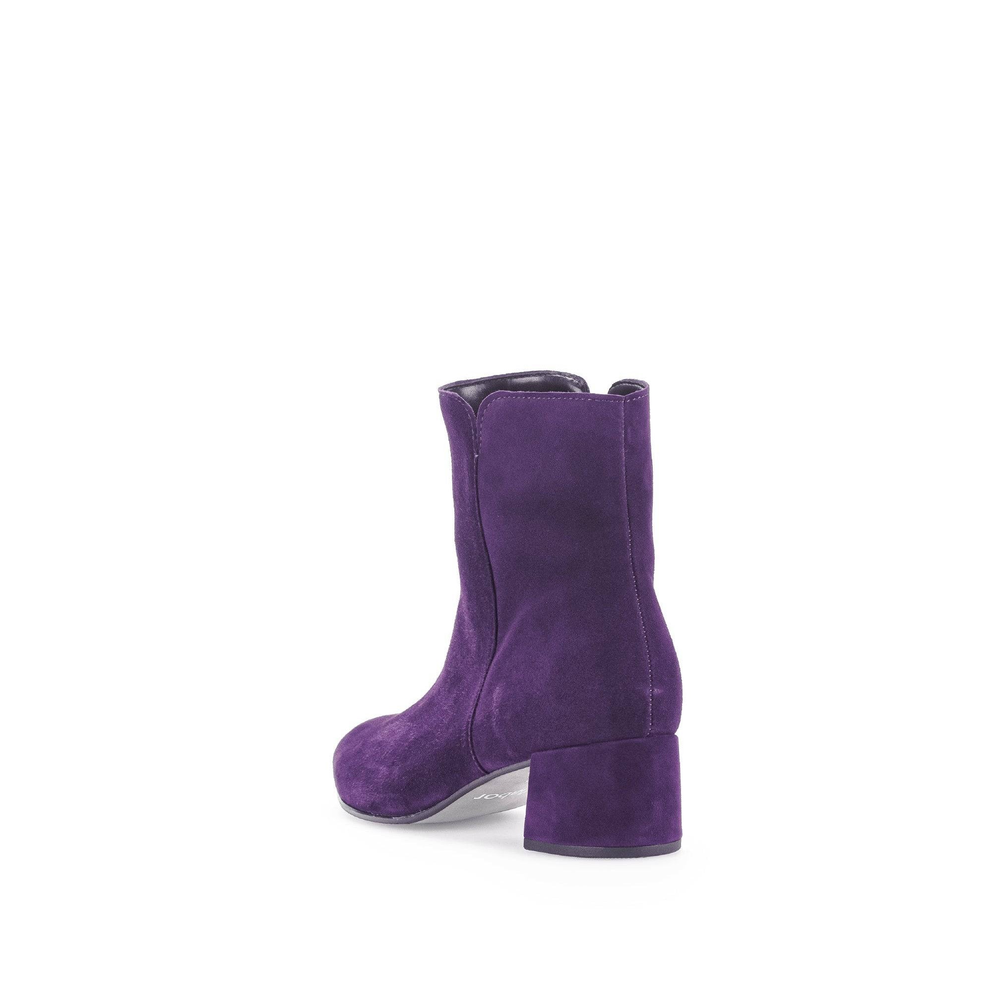 Gabor Abbey 55.680.13 Ladies Purple Suede Side Zip Ankle Boots-elevate your sole