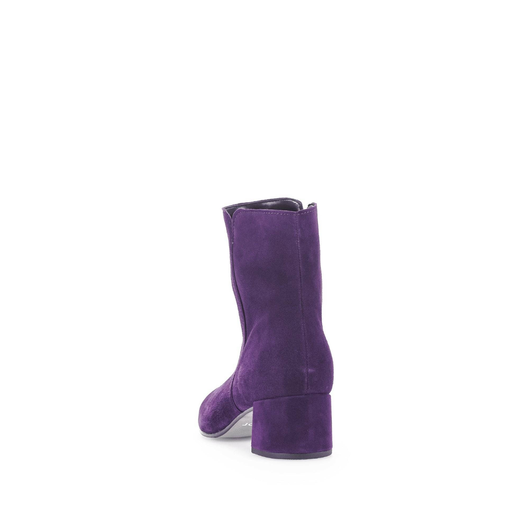 Gabor Abbey 55.680.13 Ladies Purple Suede Side Zip Ankle Boots-elevate your sole