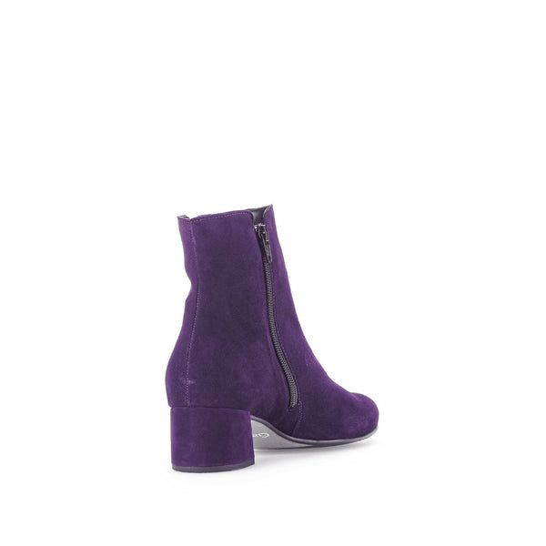 Gabor Abbey 55.680.13 Ladies Purple Suede Side Zip Ankle Boots-elevate your sole