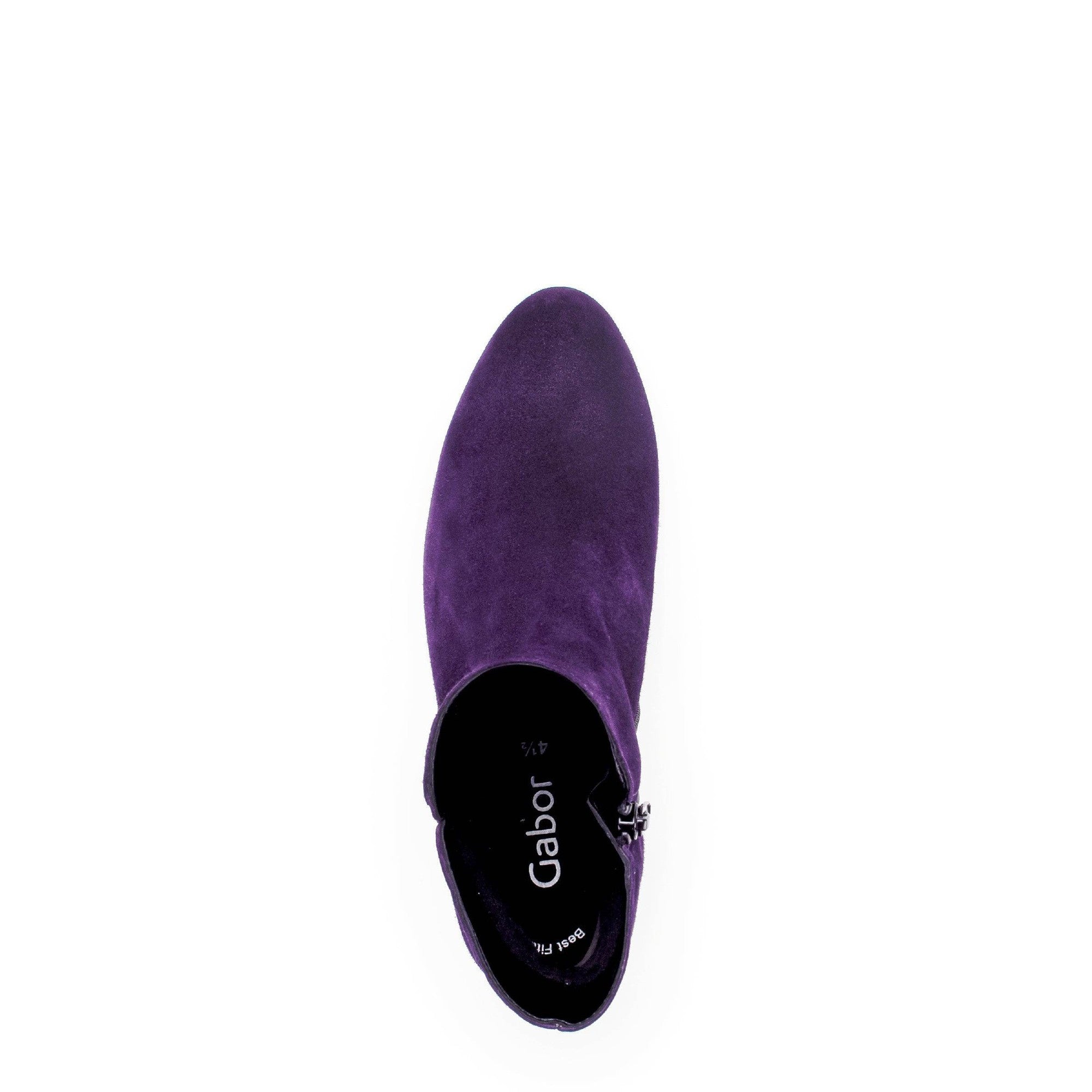 Gabor Abbey 55.680.13 Ladies Purple Suede Side Zip Ankle Boots-elevate your sole