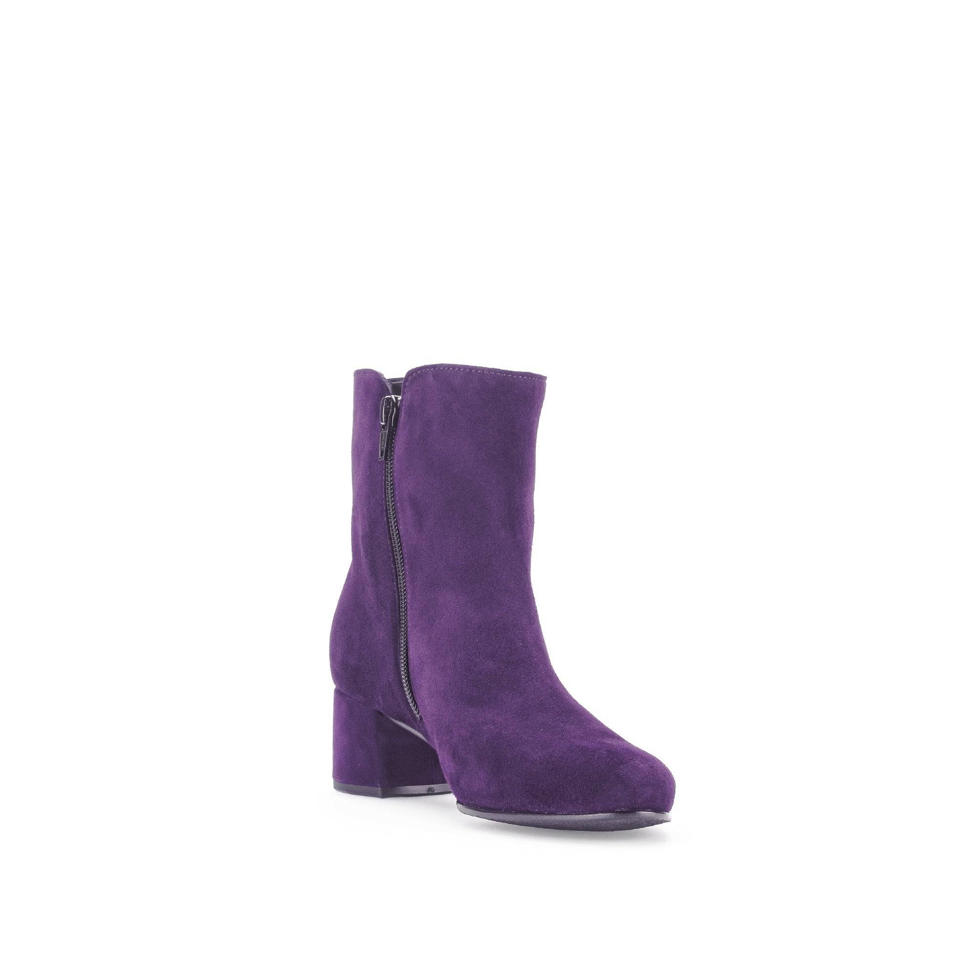 Gabor Abbey 55.680.13 Ladies Purple Suede Side Zip Ankle Boots-elevate your sole