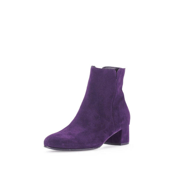 Gabor Abbey 55.680.13 Ladies Purple Suede Side Zip Ankle Boots-elevate your sole
