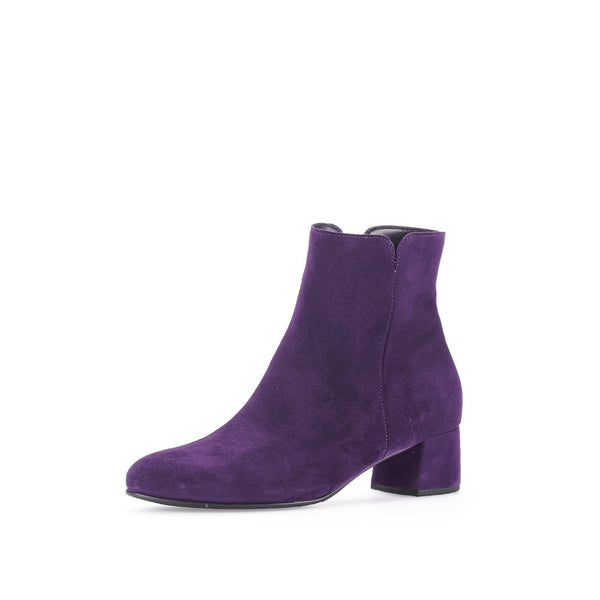 Gabor Abbey 55.680.13 Ladies Purple Suede Side Zip Ankle Boots-elevate your sole