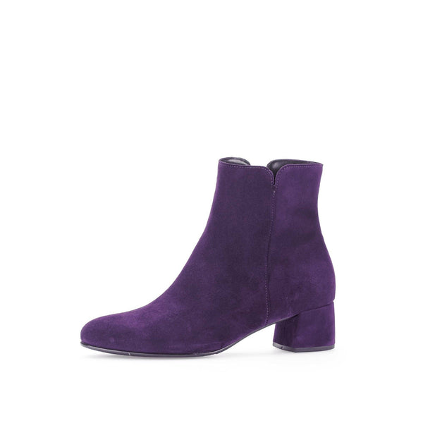 Gabor Abbey 55.680.13 Ladies Purple Suede Side Zip Ankle Boots-elevate your sole