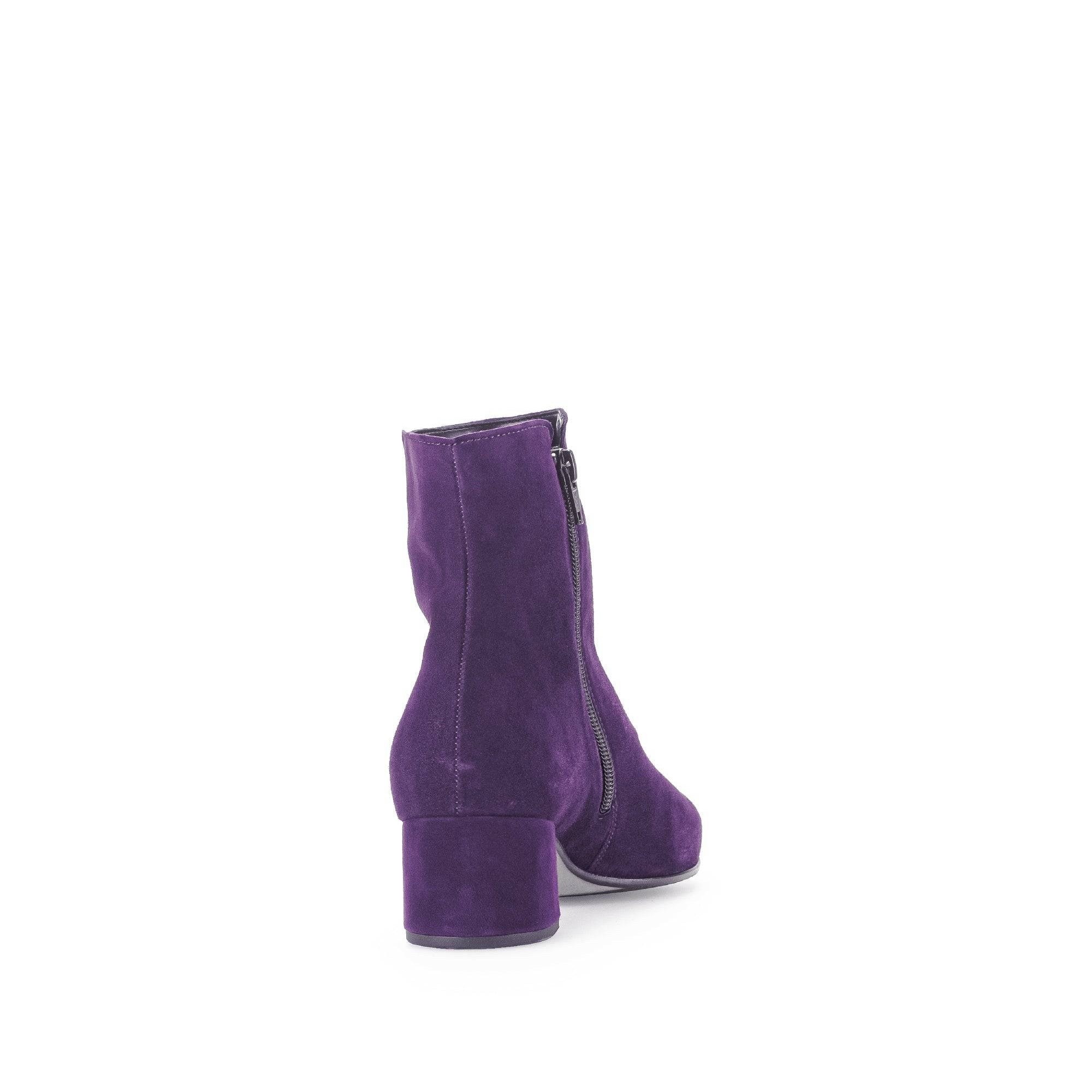 Gabor Abbey 55.680.13 Ladies Purple Suede Side Zip Ankle Boots-elevate your sole