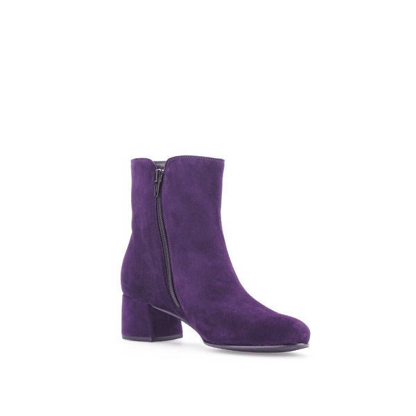Gabor Abbey 55.680.13 Ladies Purple Suede Side Zip Ankle Boots-elevate your sole