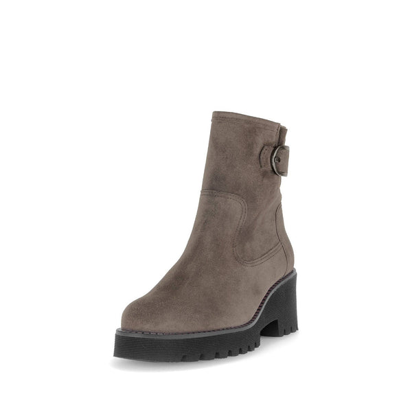 Gabor Jude 56.622.30 Ladies Grey Suede Wide Side Zip Ankle Boots-elevate your sole
