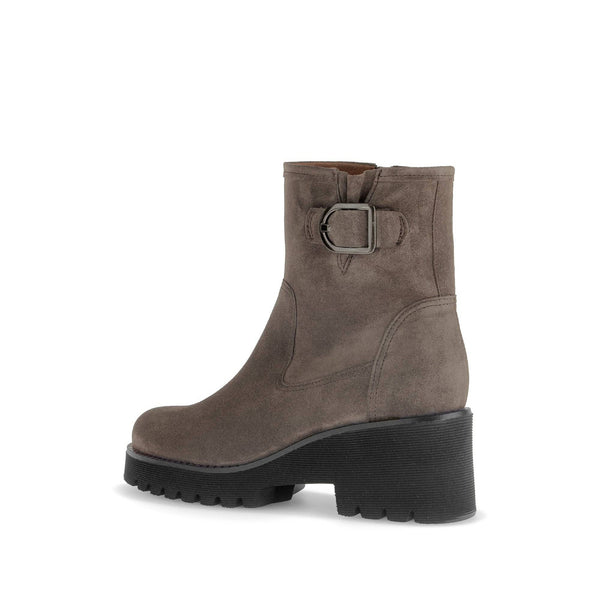 Gabor Jude 56.622.30 Ladies Grey Suede Wide Side Zip Ankle Boots-elevate your sole