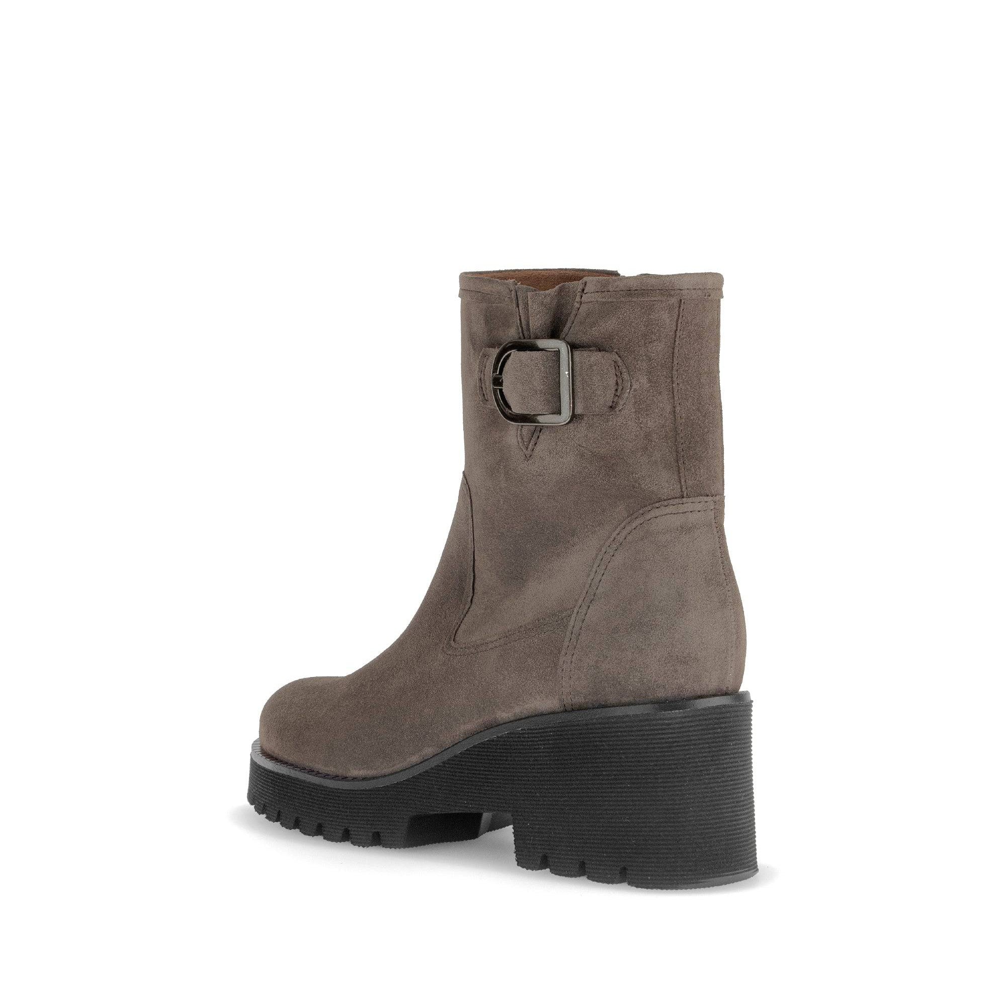 Gabor Jude 56.622.30 Ladies Grey Suede Wide Side Zip Ankle Boots-elevate your sole