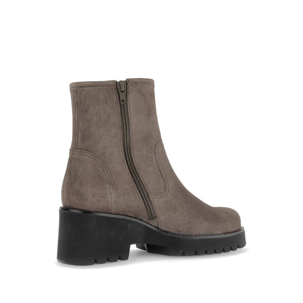 Gabor Jude 56.622.30 Ladies Grey Suede Wide Side Zip Ankle Boots-elevate your sole