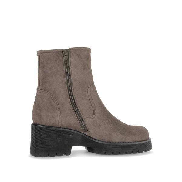 Gabor Jude 56.622.30 Ladies Grey Suede Wide Side Zip Ankle Boots-elevate your sole