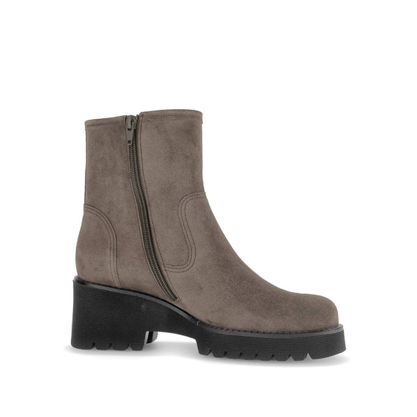 Gabor Jude 56.622.30 Ladies Grey Suede Wide Side Zip Ankle Boots-elevate your sole