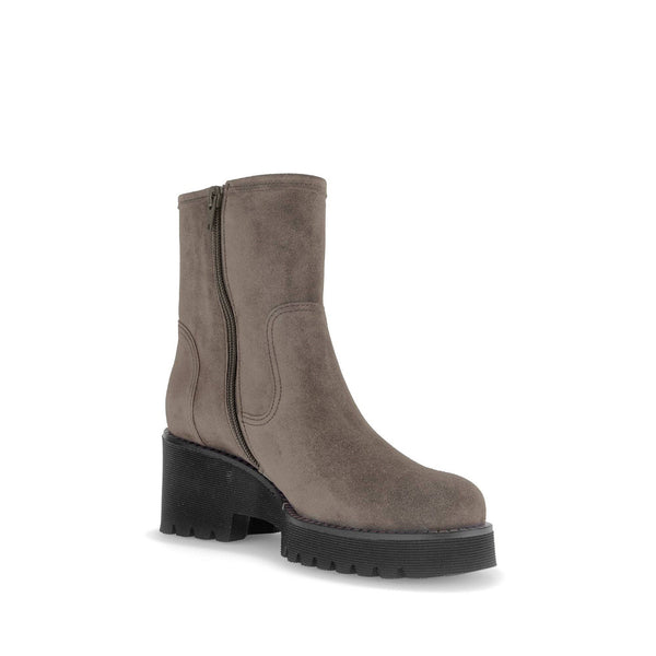 Gabor Jude 56.622.30 Ladies Grey Suede Wide Side Zip Ankle Boots-elevate your sole