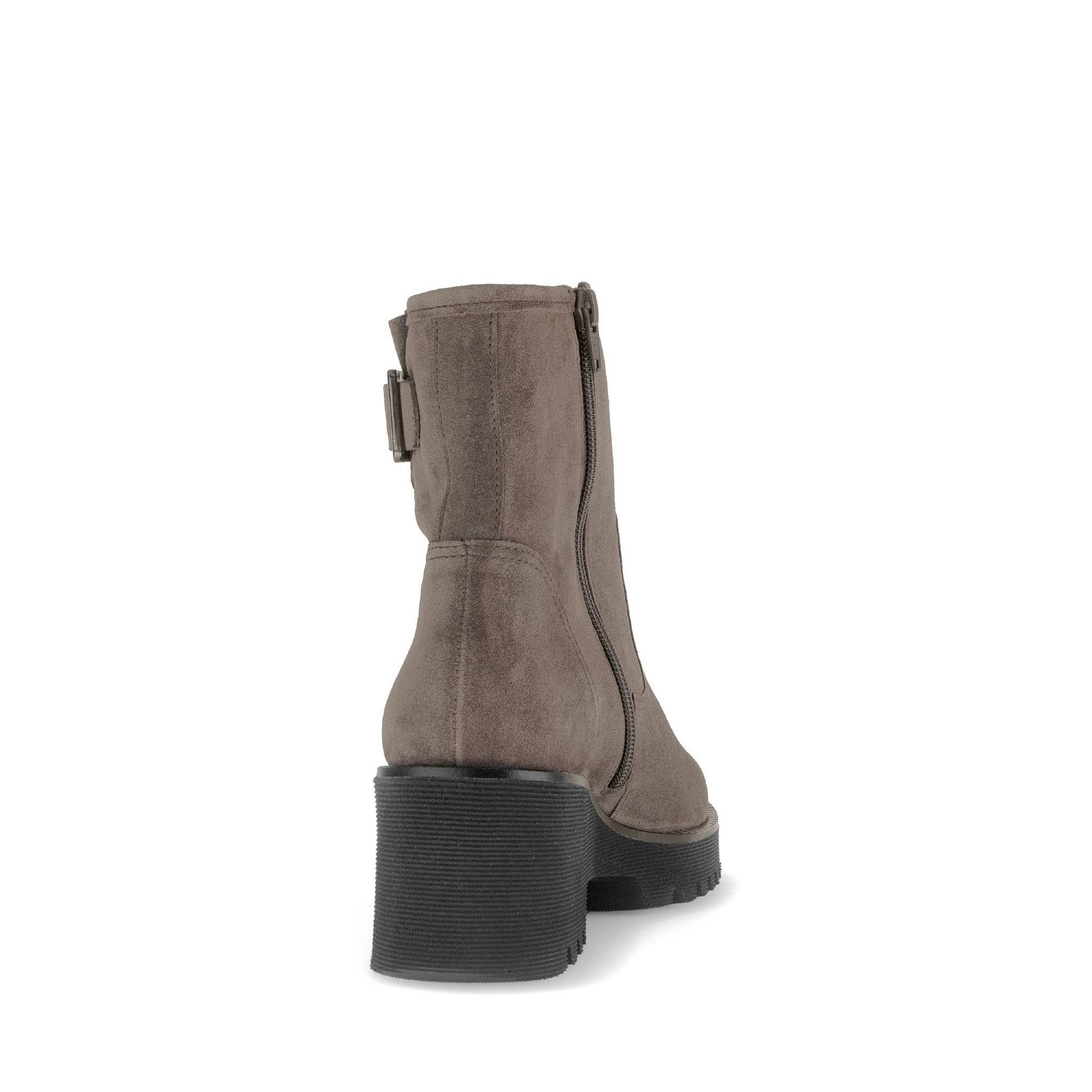 Gabor Jude 56.622.30 Ladies Grey Suede Wide Side Zip Ankle Boots-elevate your sole