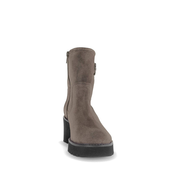 Gabor Jude 56.622.30 Ladies Grey Suede Wide Side Zip Ankle Boots-elevate your sole