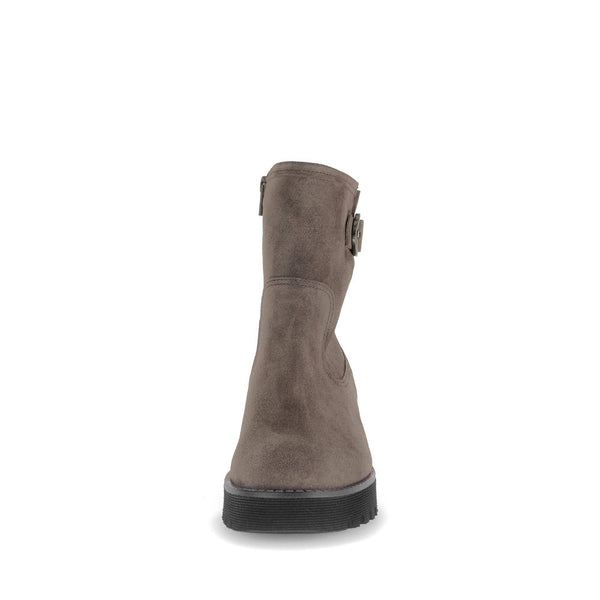 Gabor Jude 56.622.30 Ladies Grey Suede Wide Side Zip Ankle Boots-elevate your sole