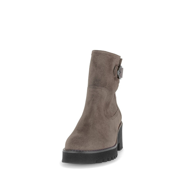 Gabor Jude 56.622.30 Ladies Grey Suede Wide Side Zip Ankle Boots-elevate your sole