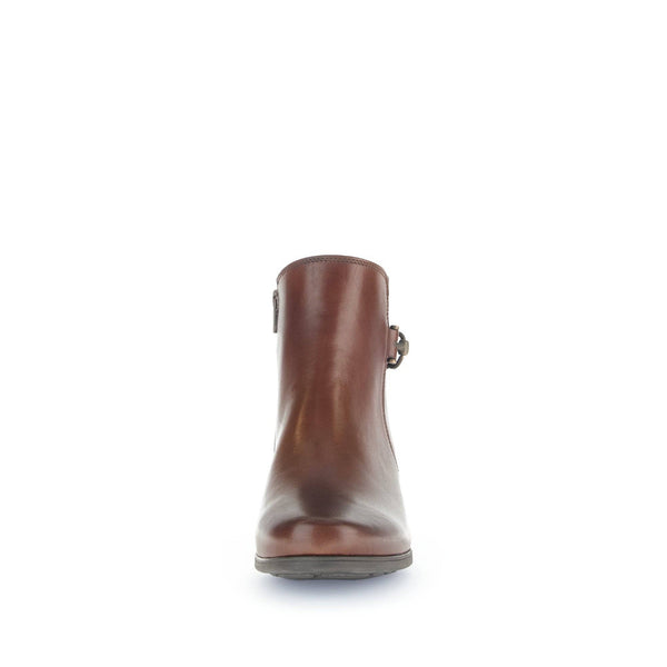 Gabor Kathleen 52.822.63 Ladies Brown Wide Leather Side Zip Ankle Boots-elevate your sole