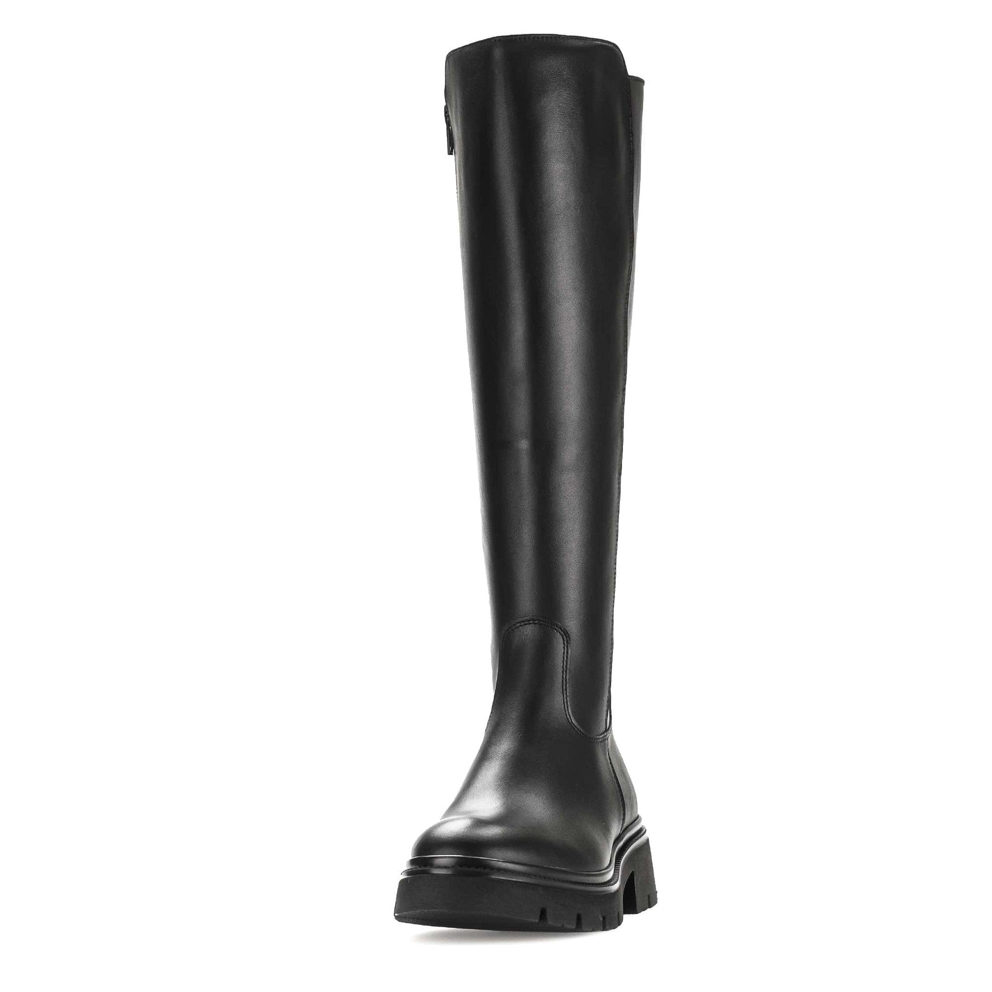 Gabor Match 51.859.27 Ladies Black Suede Back Zip Knee High Boots-elevate your sole