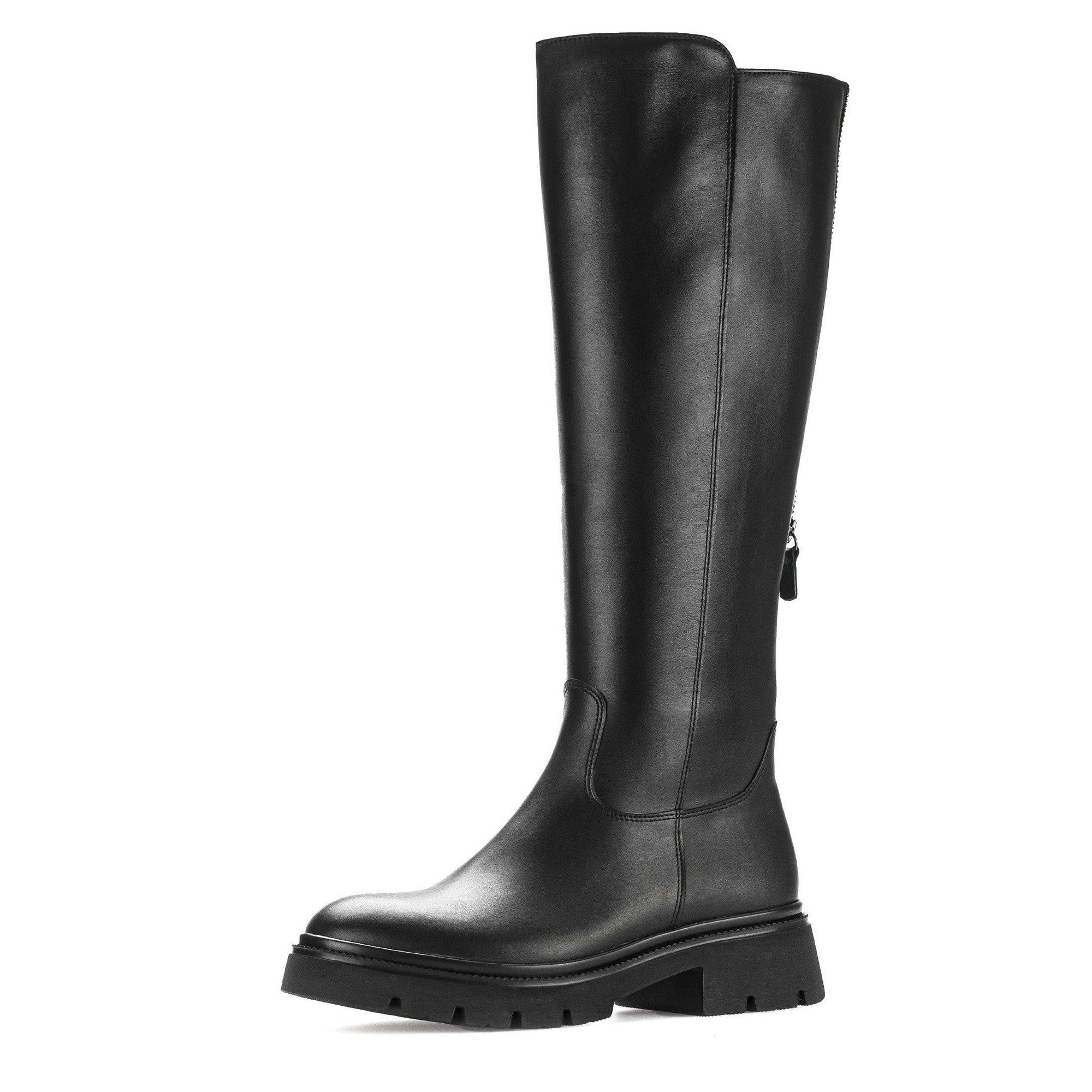 Gabor Match 51.859.27 Ladies Black Suede Back Zip Knee High Boots-elevate your sole